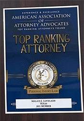 American Association for Attorney Advocates | Top Ranking Attorney | Megan E. Lovelady